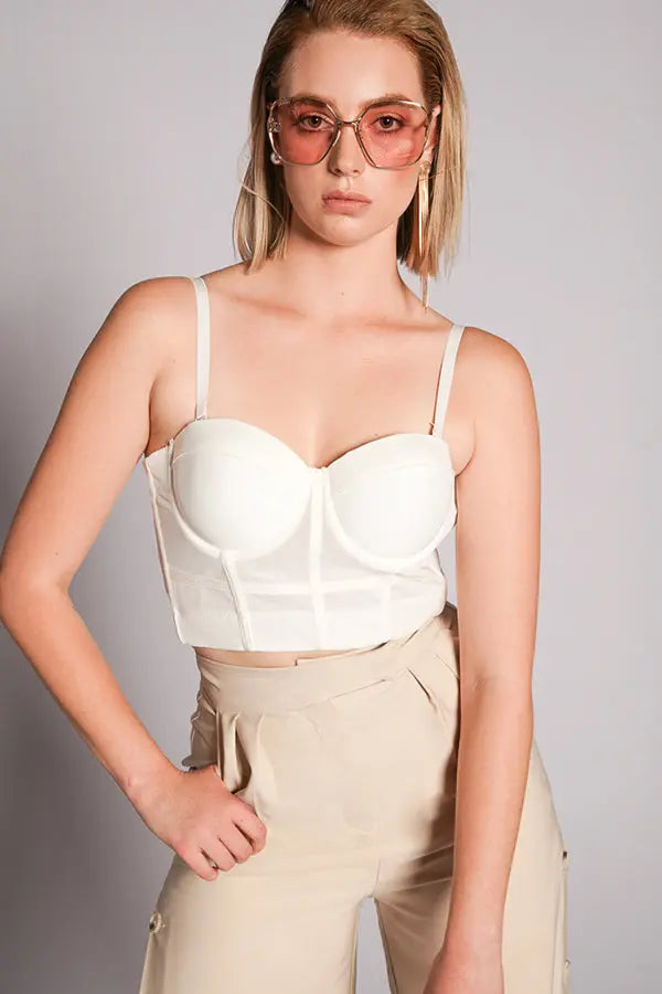 Back to Basics Bustier White Harpa'h Apparel