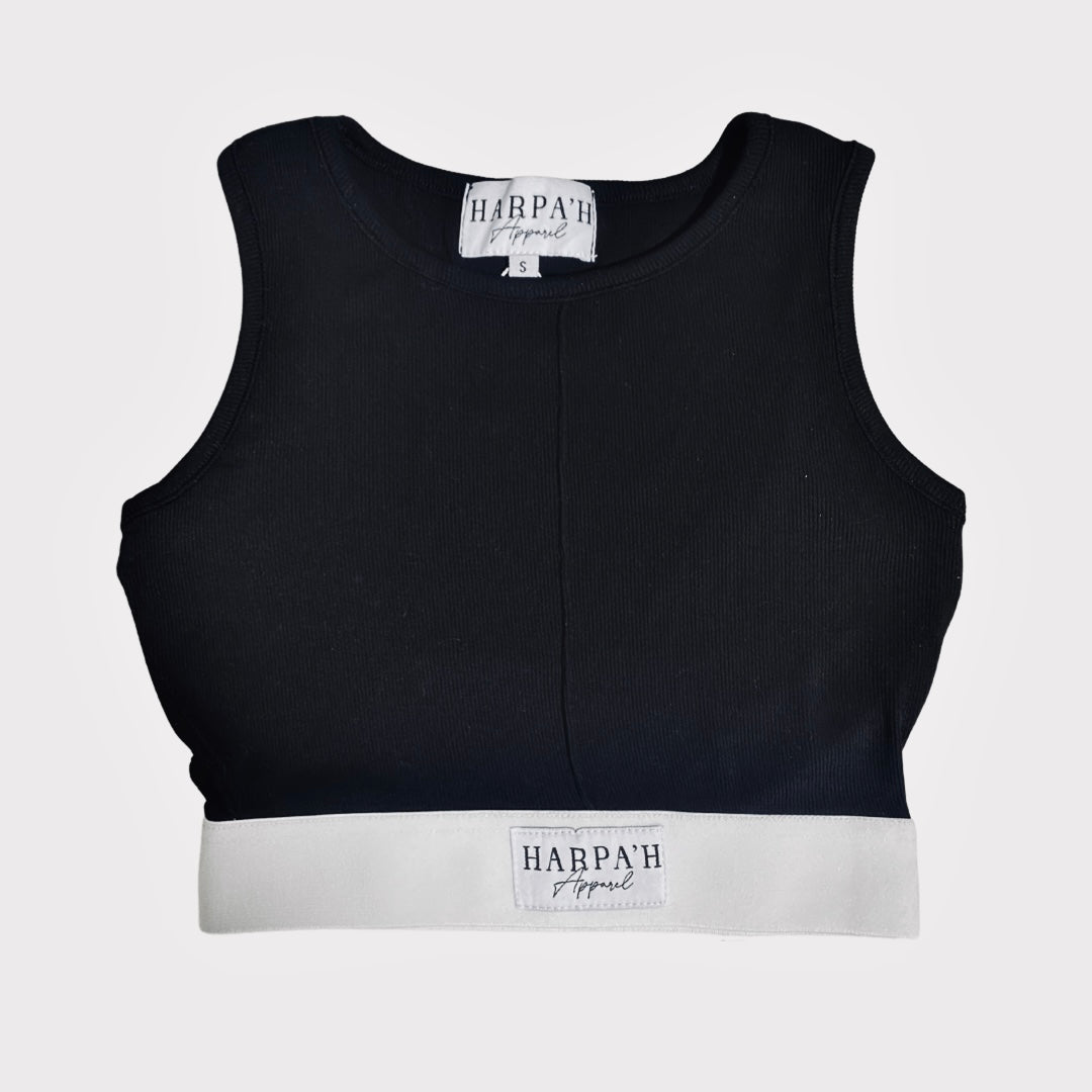 Stylish Signature Ribbed Crop Harpa'h Apparel