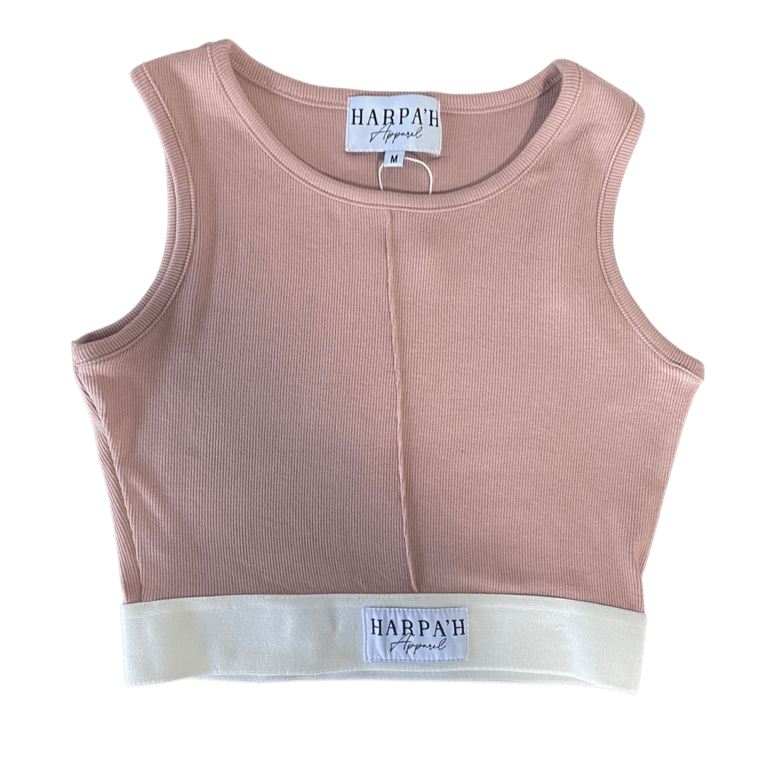 Stylish Signature Ribbed Crop Harpa'h Apparel